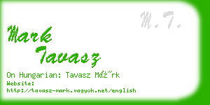 mark tavasz business card